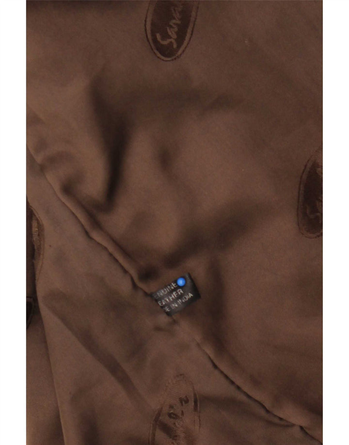 veste en cuir homme vintage UK 40 Grand Marron