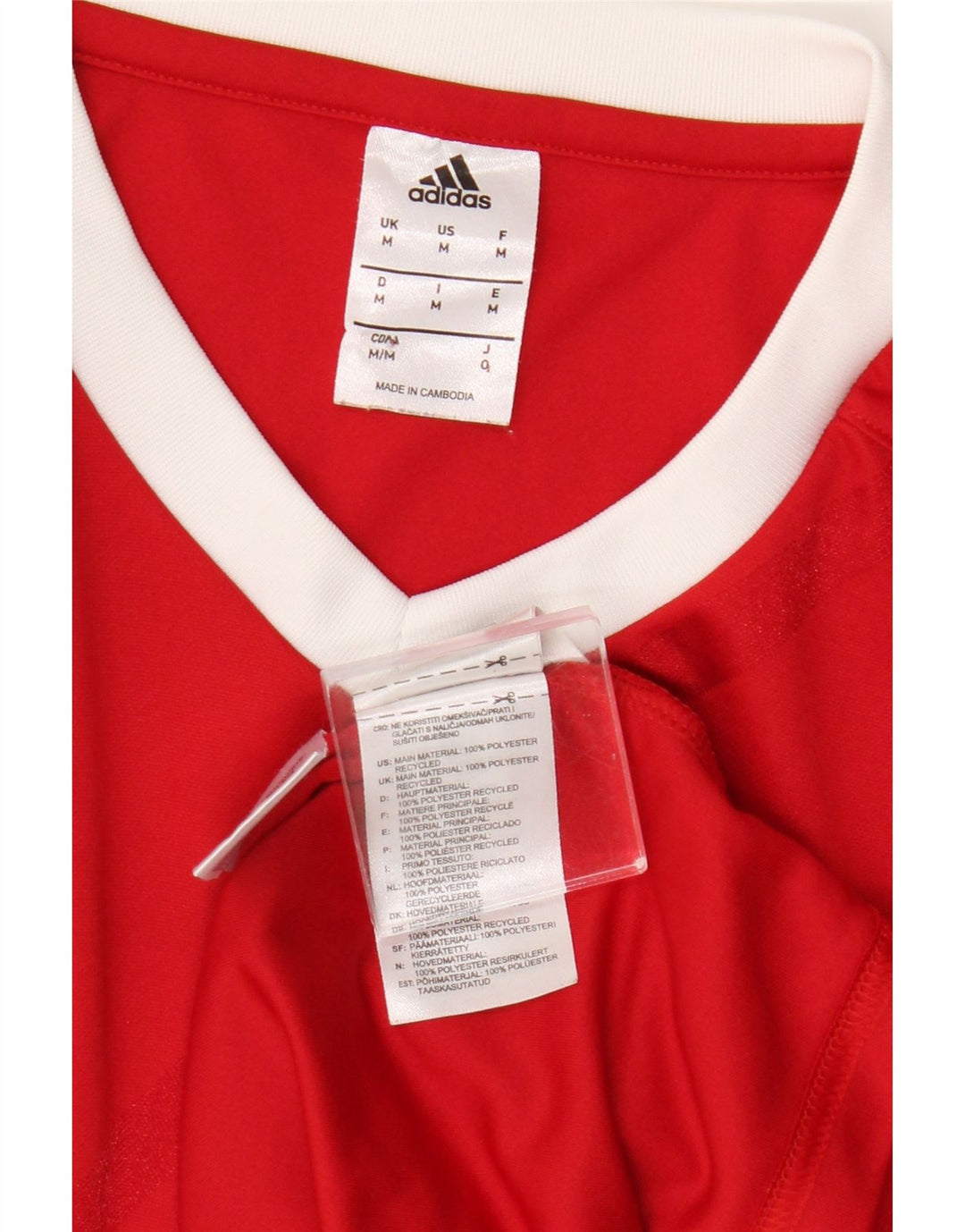 Adidas Hommes Climalite Haut À Manches Longues Rouge Moyen Polyester