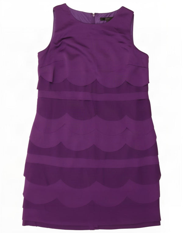Coast Robe fourreau sans manches pour femme UK 44 Grand acétate rayé violet