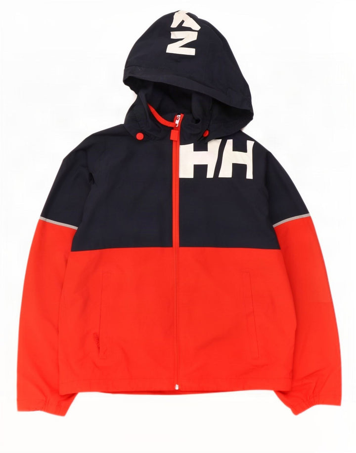 Helly Hansen Veste de pluie graphique pour garçon 13-14 ans Bleu marine Colourblock