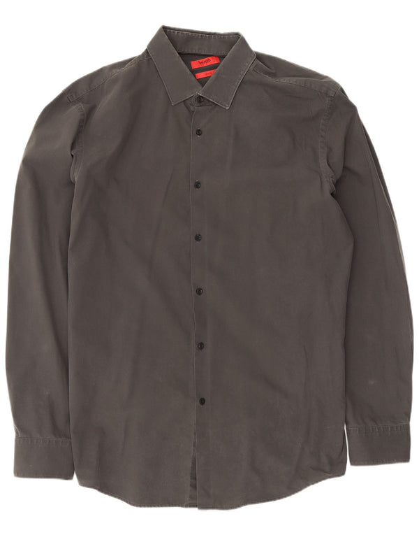 Hugo Boss Chemise Slim Fit Homme Taille 43 17 XL Coton Gris