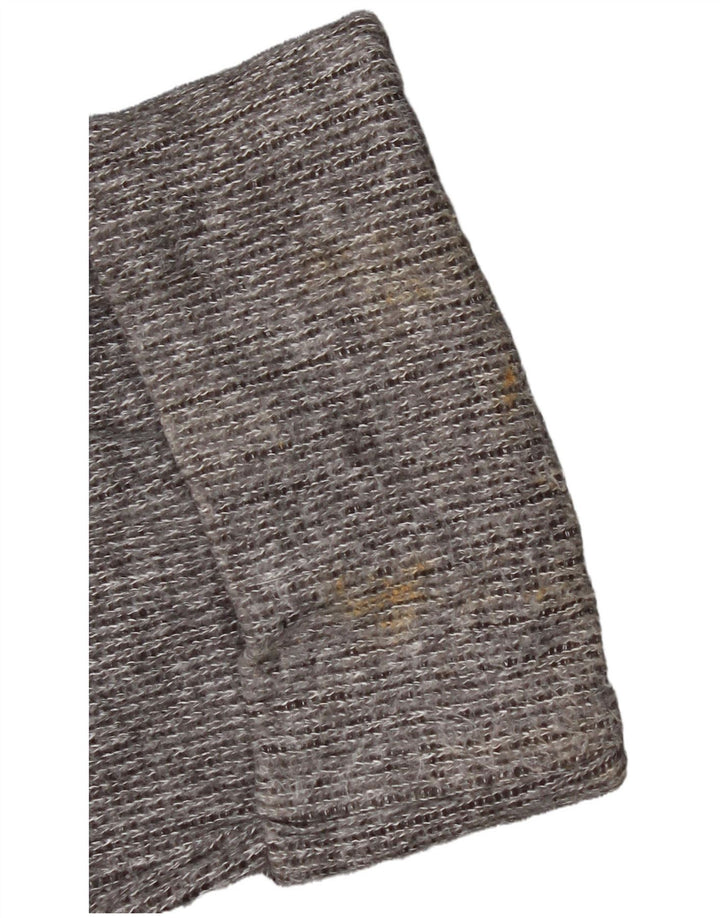 Zara Pull court à col roulé pour femme UK 14 Gris moyen moucheté