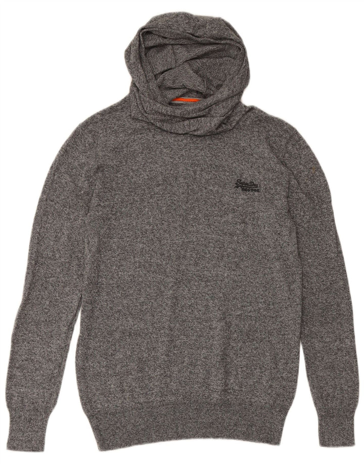 SUPERDRY Pull à capuche pour homme Gris moyen Coton