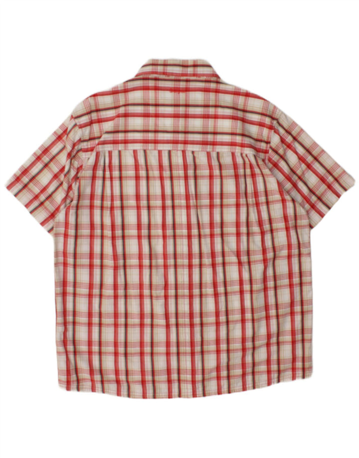 Wrangler Chemise à manches courtes pour homme XL en coton à carreaux rouges