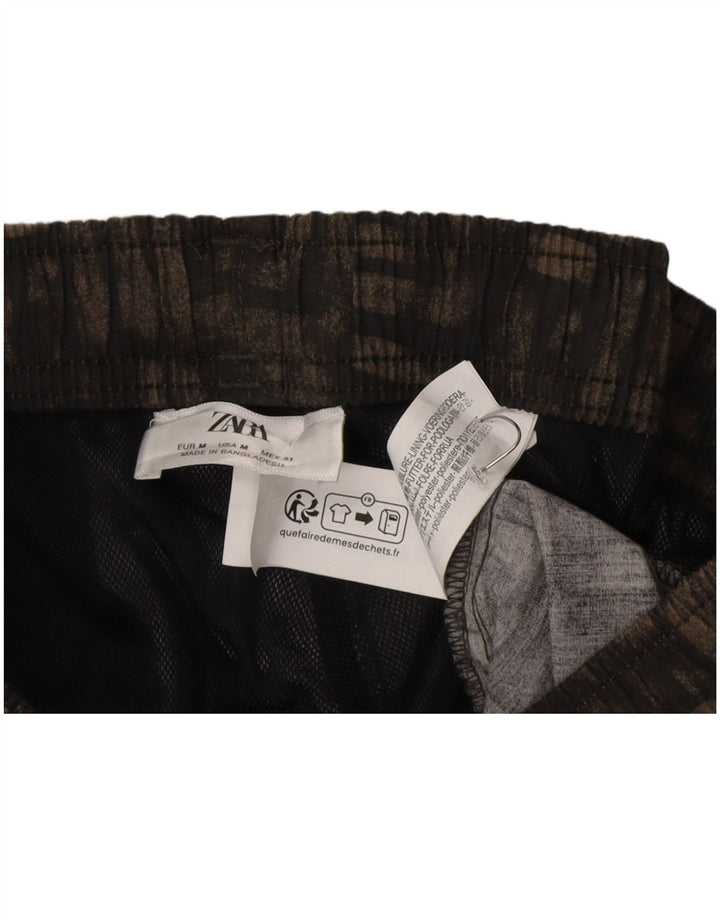 Zara Short De Bain Homme Medium Noir Géométrique Polyester