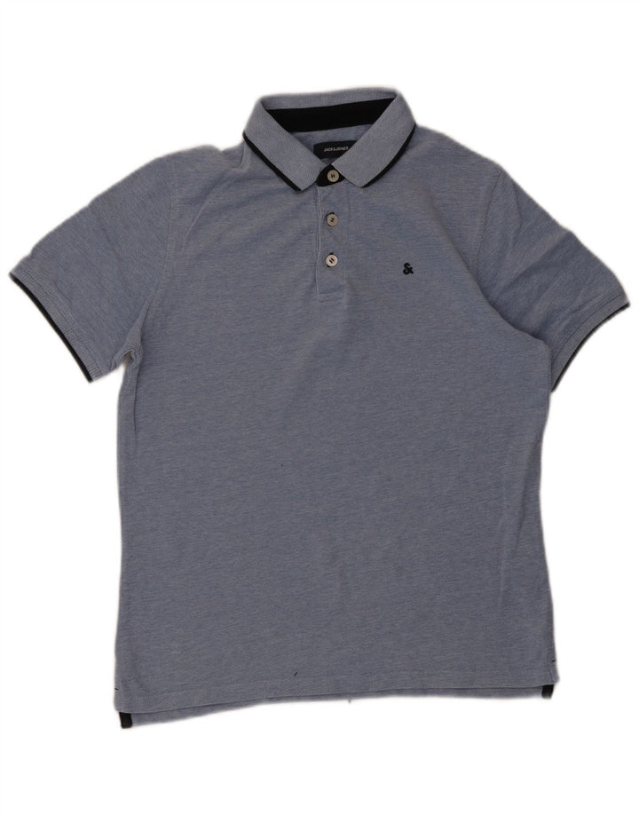Jack & Jones Polo Homme Bleu Moyen Coton