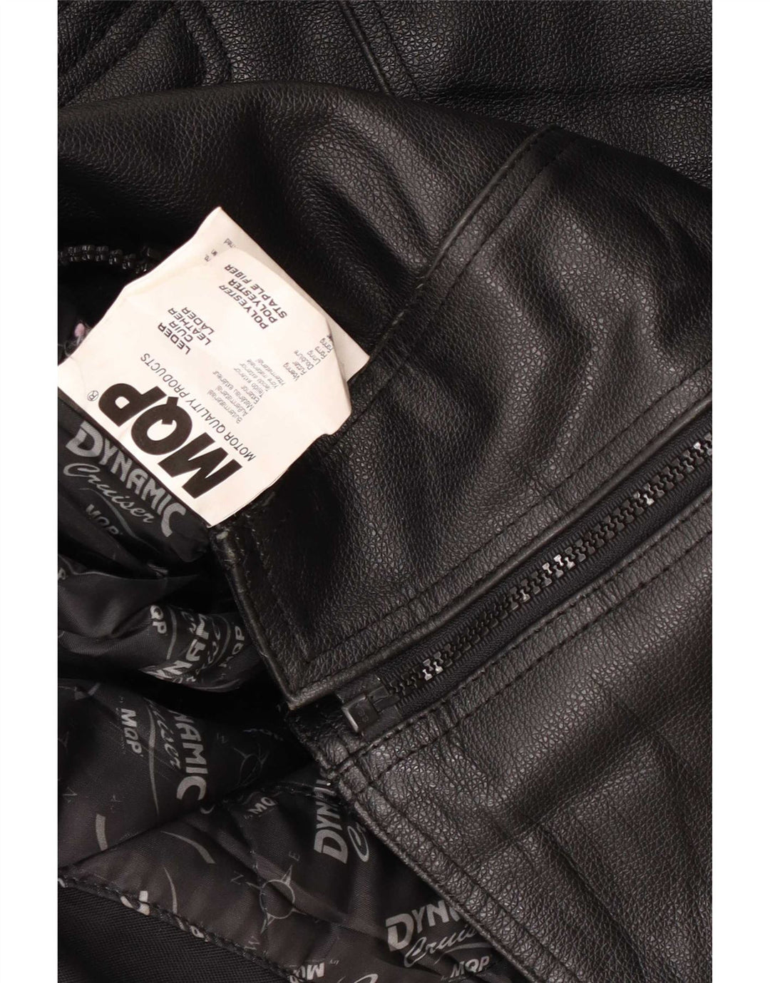 MQP Veste de course en cuir graphique pour femme IT 42 Noir moyen