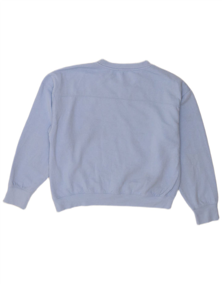 Zara Sweat-shirt surdimensionné pour femme UK 10 Petit Bleu Polyester