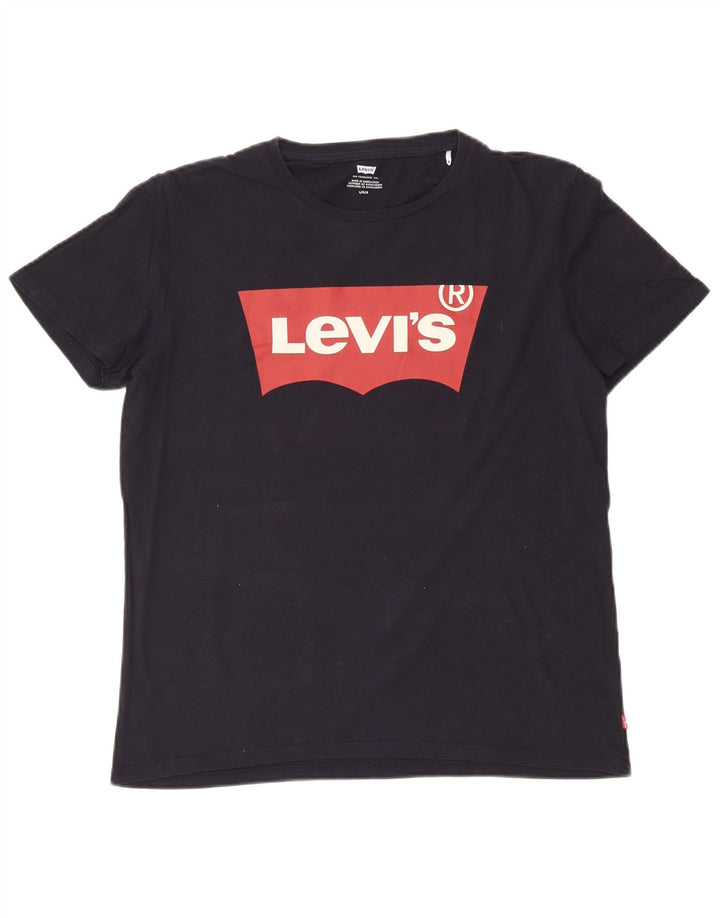 Levi's T-Shirt Graphique Homme Bleu Marine Large