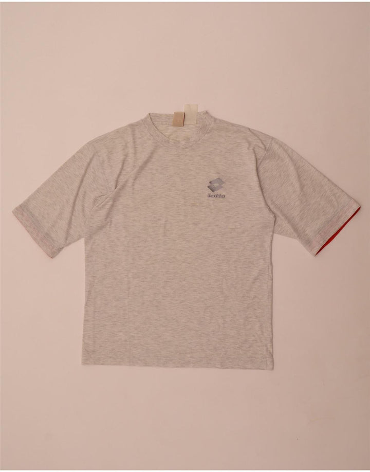 Lotto T-Shirt Graphique Homme Gris Moyen Moucheté