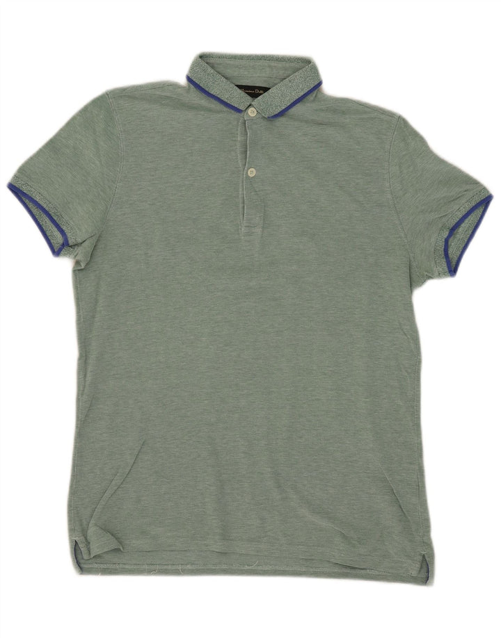 MASSIMO DUTTI Polo Homme Vert Moyen Moucheté