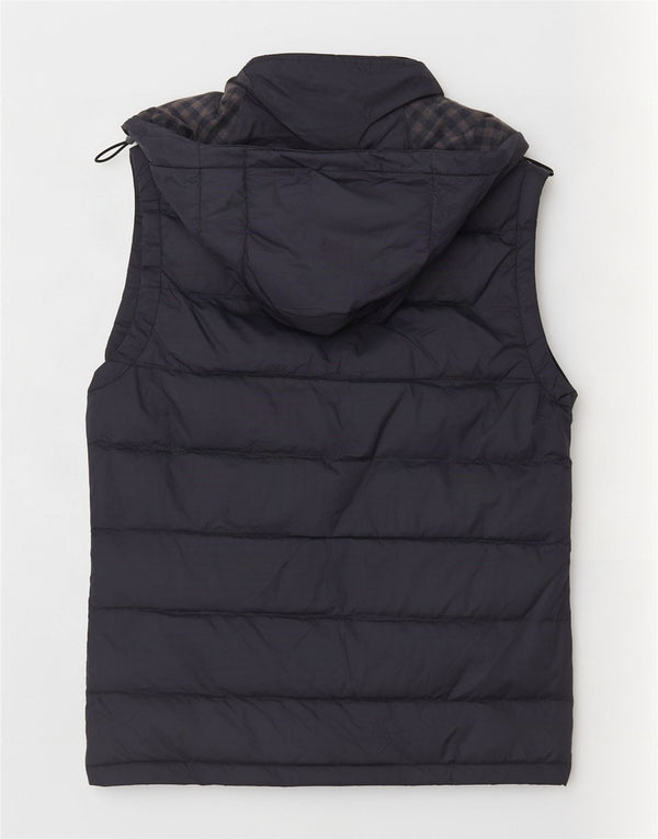 Jack Wills Gilet rembourré à capuche pour homme UK 38 Medium Bleu marine Nylon
