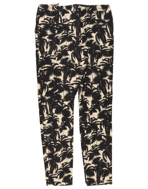Topshop Pantalon court graphique slim pour femme UK 10 Small W28 L26 Noir