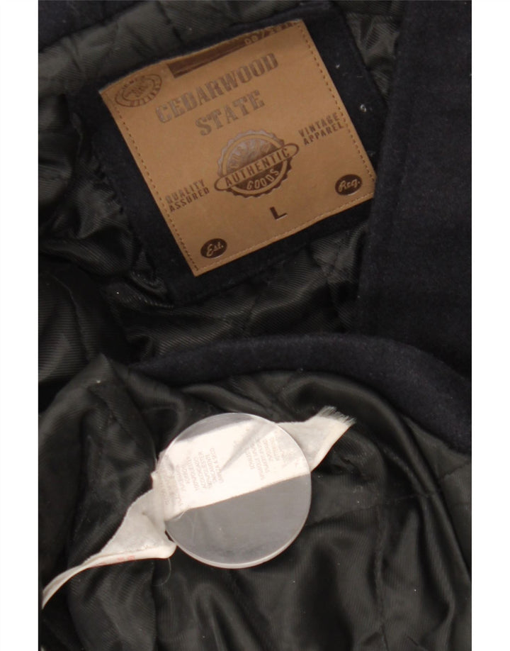 CEDARWOOD STATE Duffle-coat à capuche pour homme UK 40 Large Bleu Marine Polyester