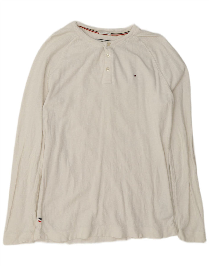 Tommy Hilfiger Haut régulier à manches longues pour hommes Grand coton blanc