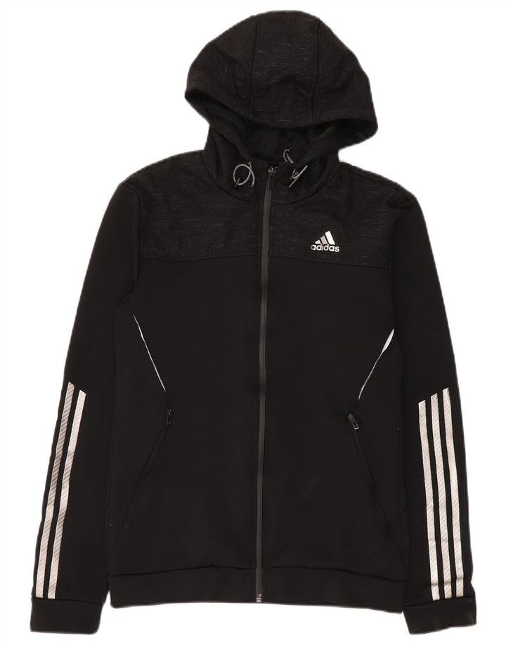 Adidas Pull à capuche zippé pour homme Petit polyester noir