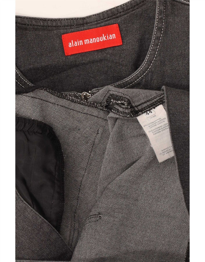 Alain Manoukian Veste Blazer En Jean Femme IT 44 Gris Moyen Coton