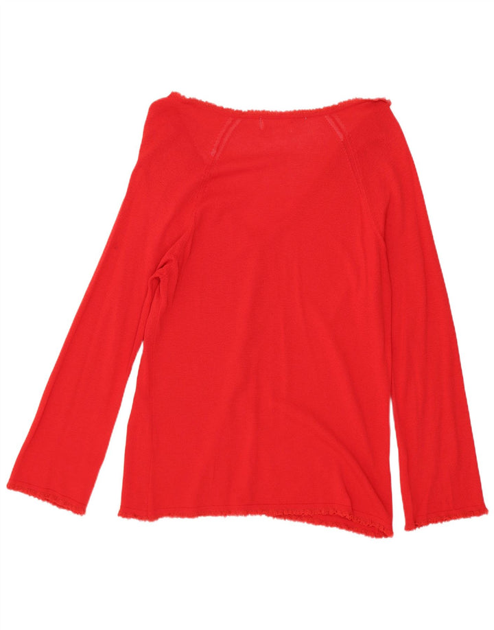 Iceberg Cardigan Femme Pull IT 42 Viscose Rouge Moyen