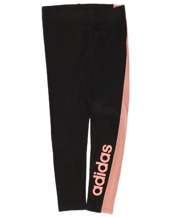 Adidas Leggings graphiques pour femme UK 12/14 Coton color block noir moyen