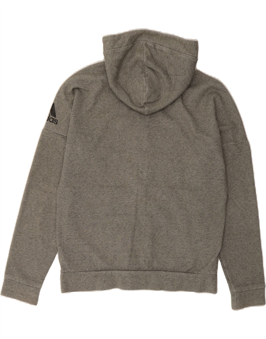 ADIDAS Mens Graphic Zip Hoodie Sweater Medium Grey Cotton Vintage Adidas and Second-Hand Adidas from Messina Hembry 