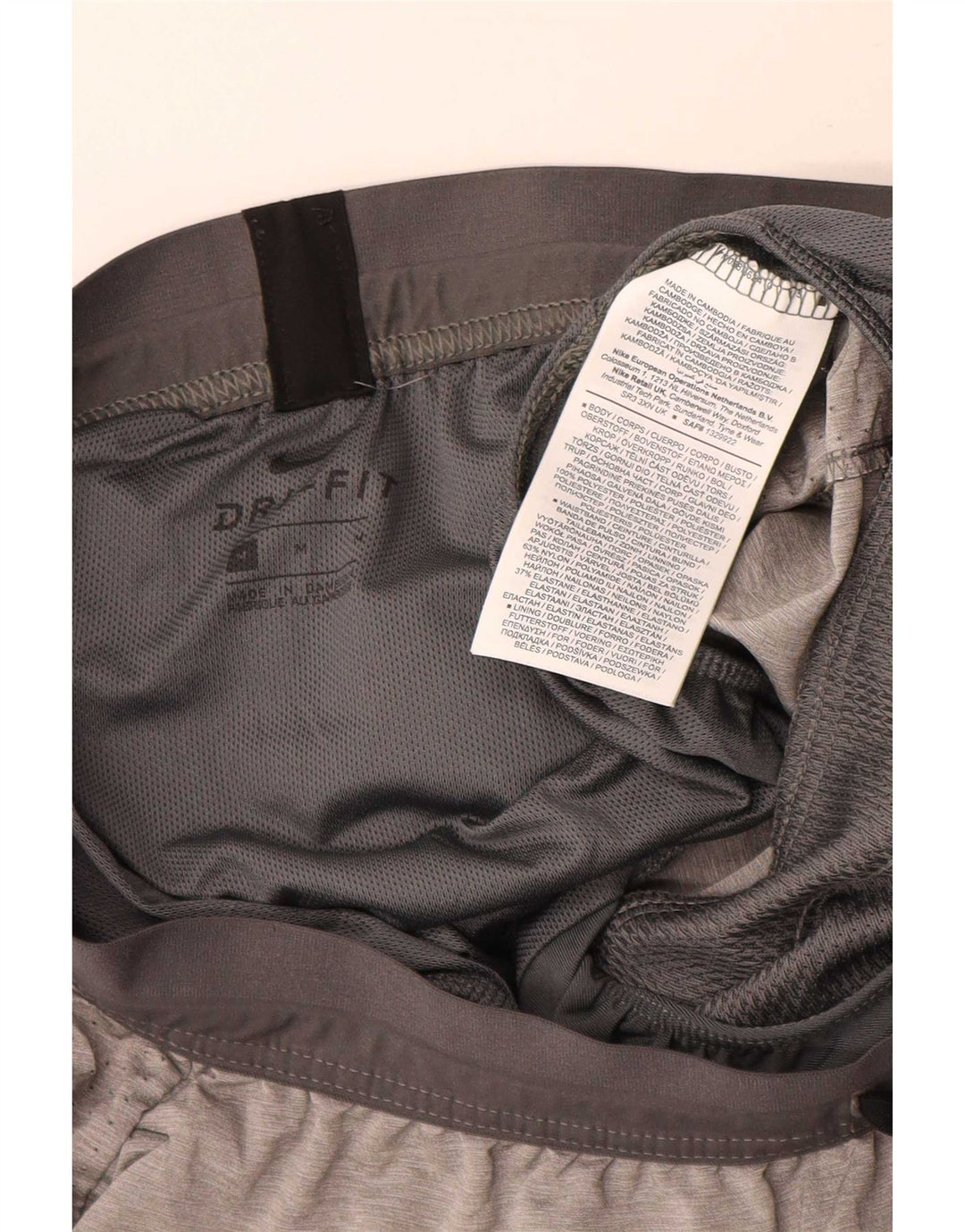 Short de sport Nike Dri Fit Homme Gris Moyen Polyester
