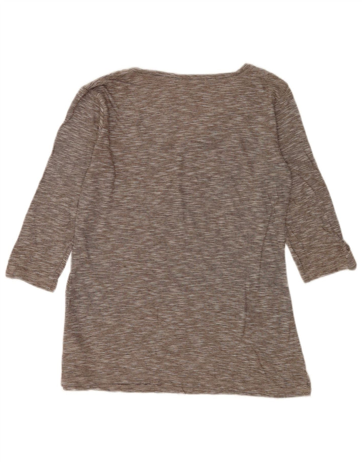 Marks & Spencer Haut à manches 3/4 pour femme UK 12 Gris moyen en coton moucheté