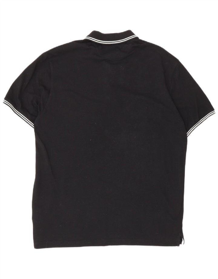 Champion Polo Easy Fit pour homme en coton noir Taille L
