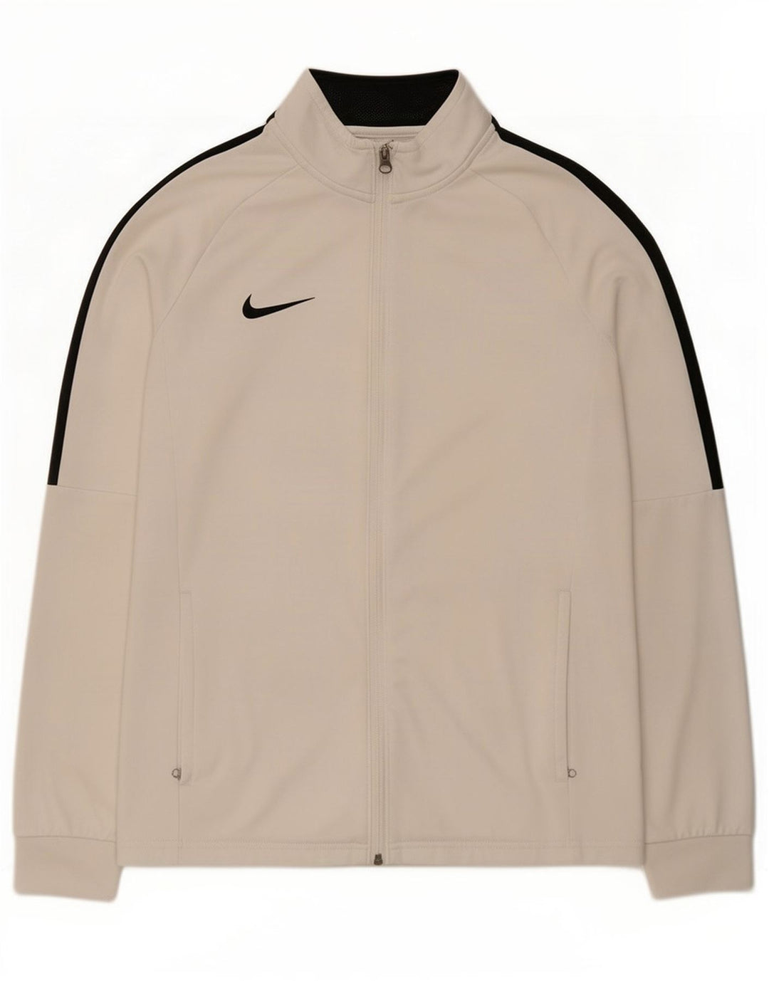 Veste de survêtement Nike Dri Fit pour homme, polyester color block, blanc moyen