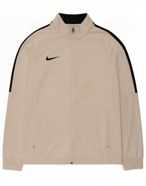 Veste de survêtement Nike Dri Fit pour homme, polyester color block, blanc moyen