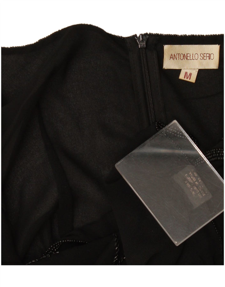 Antonello Serio Haut caraco pour femme UK 12 Medium Noir Floral