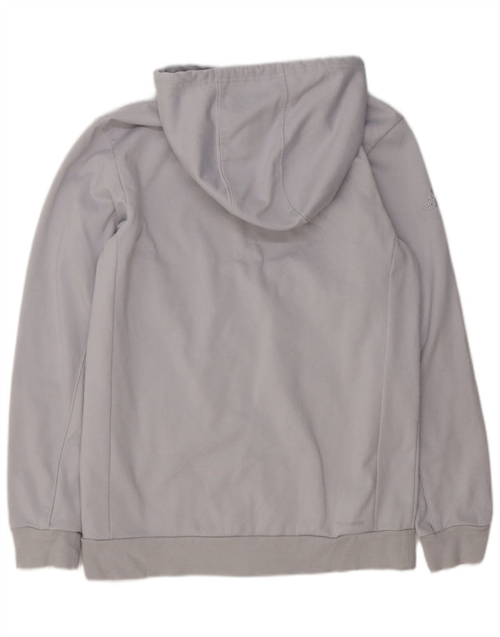 Adidas Pull à capuche zippé pour homme Gris moyen Polyester