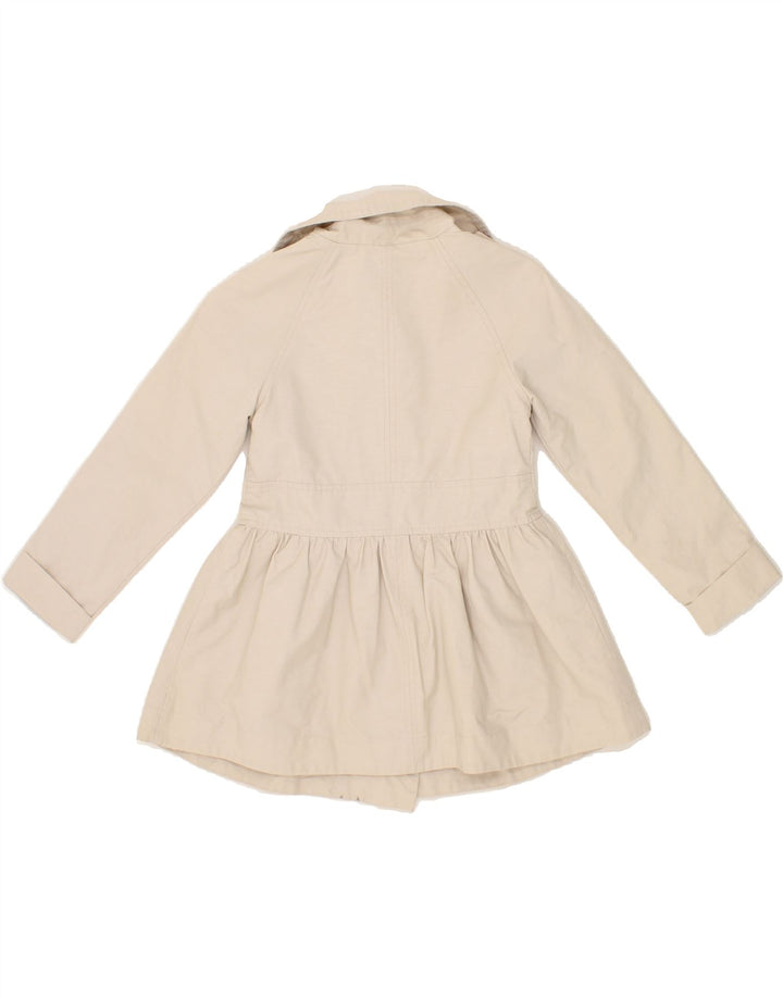 BENETTON Girls Trench Coat 7-8 Years Medium  Beige Cotton Vintage Benetton and Second-Hand Benetton from Messina Hembry 