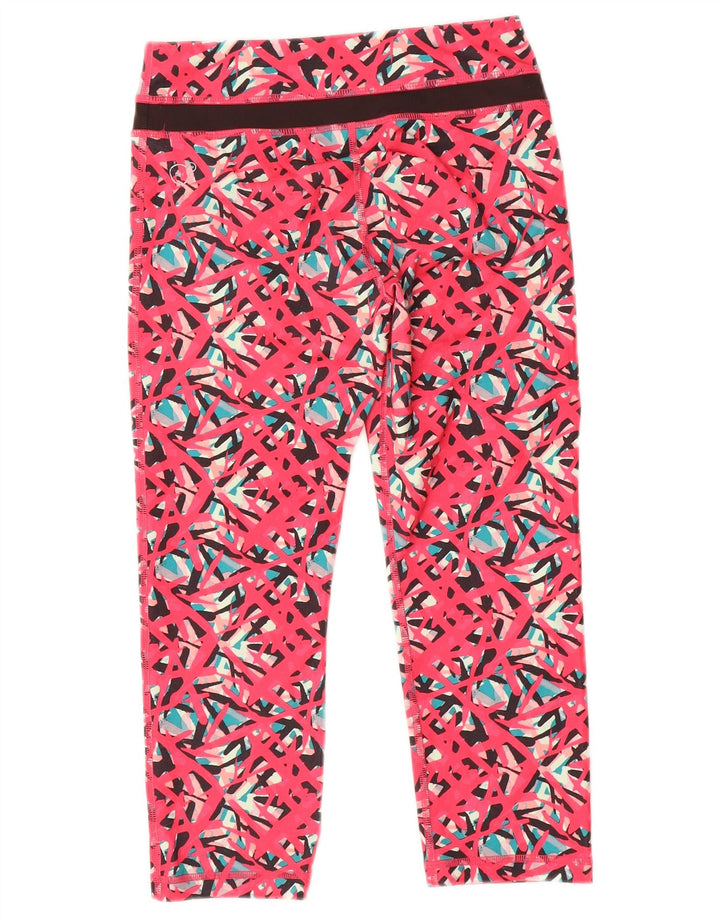 Puma Legging Capri Femme UK 8 Petit Rose Géométrique