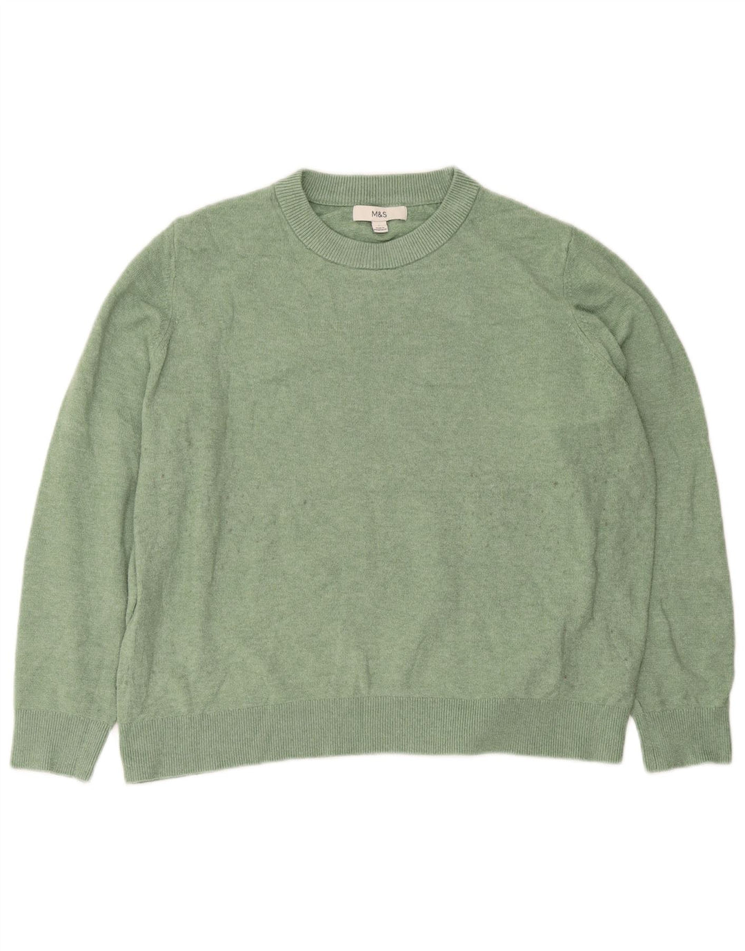 Marks & Spencer Pull surdimensionné à col rond pour femme UK 16 Large Vert