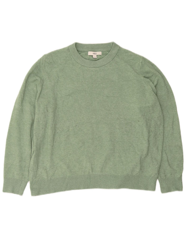 Marks & Spencer Pull surdimensionné à col rond pour femme UK 16 Large Vert