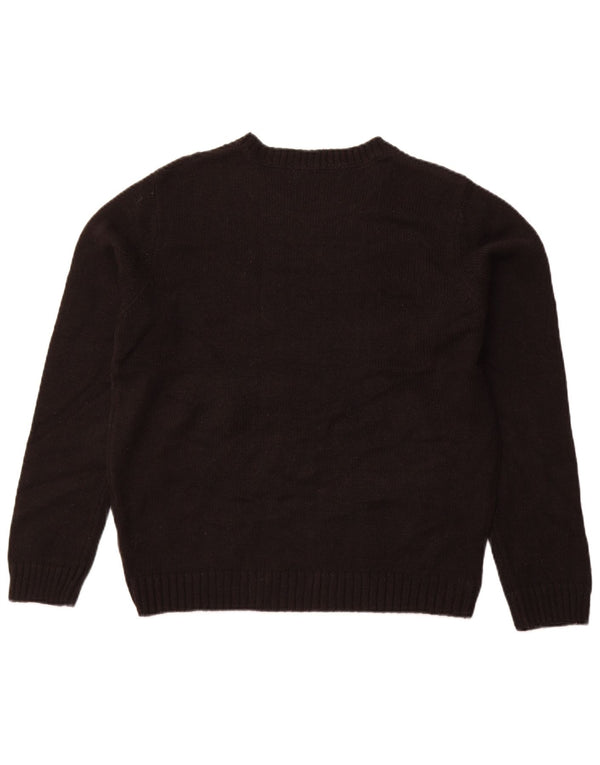 Zara Pull ras du cou pour femme UK 14 Grand Acrylique Noir