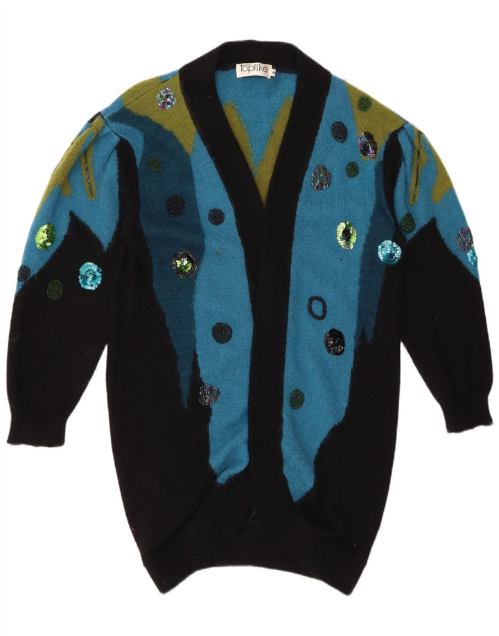 TOPLIKE Pull cardigan long surdimensionné pour femme EU 40 Bleu moyen