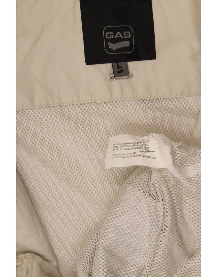 Gas Veste bomber à capuche pour homme UK 40 Grand coton blanc
