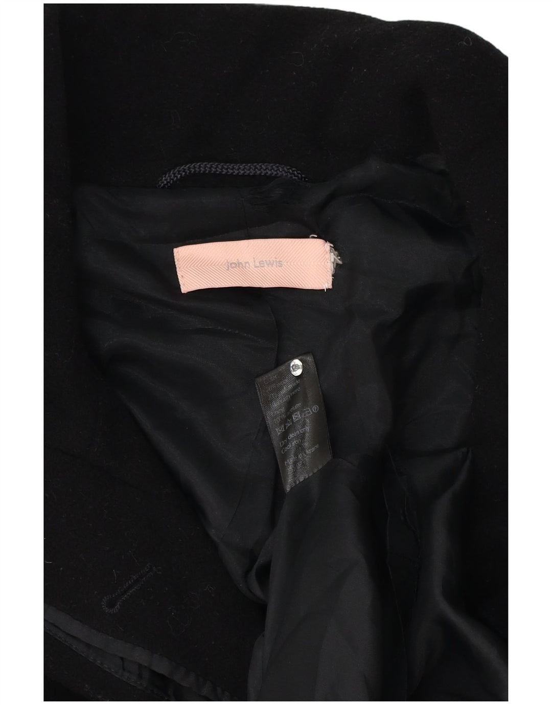 John Lewis Manteau pour femme UK 18 XL Laine noire