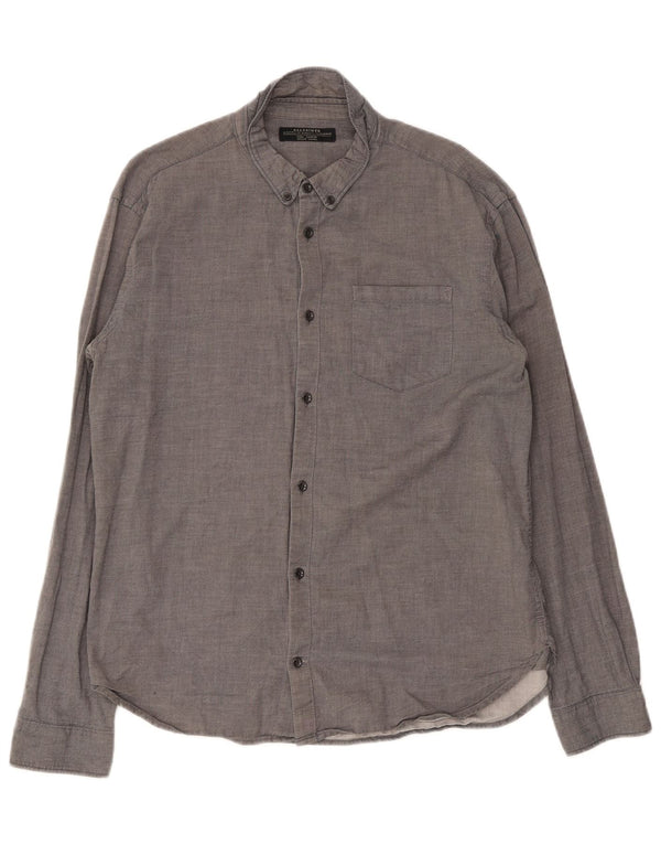 All Saints Chemise Homme Large Gris Coton