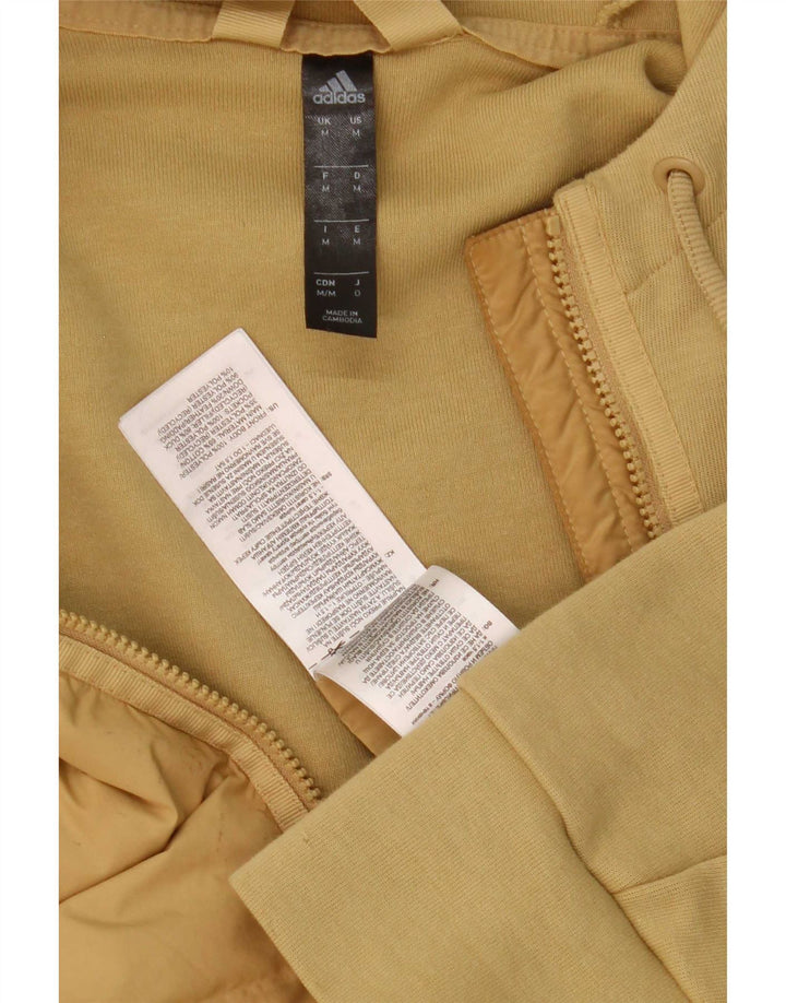 Adidas Veste bomber à capuche pour homme UK 38 Coton beige moyen