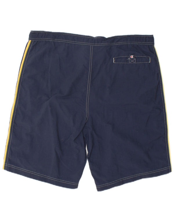Champion Short de Bain Graphique Homme Large Bleu Marine Colourblock
