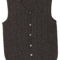 vintage Mens Cardigan sans manches Pull Petit Gris Acrylique