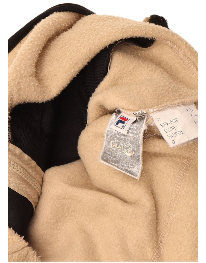Fila Veste polaire Italia pour homme UK 36 Small Beige Colourblock Polyester