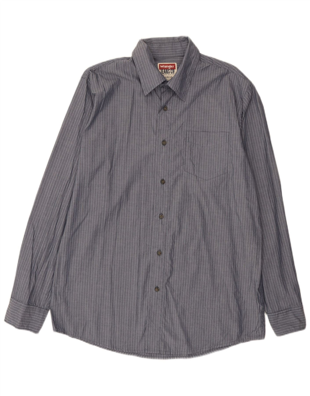 Wrangler Chemise Homme Large Bleu Rayure Coton