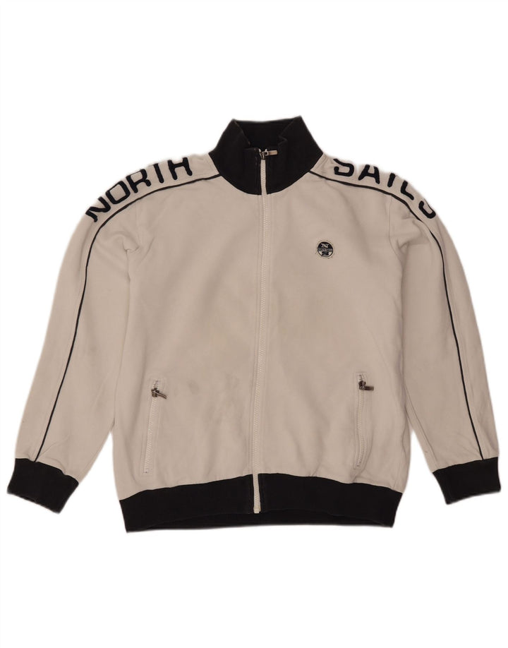 North Sails Veste de Survêtement Fille 11-12 Ans Blanc Colorblock