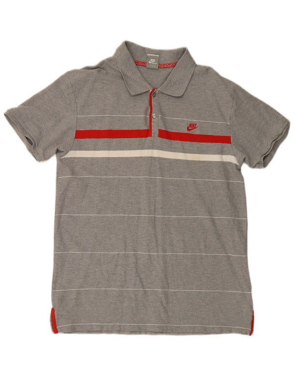 Nike Polo Homme UK 47/48 2XL Gris Rayé Coton