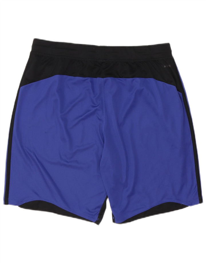 ADIDAS Short de sport Climalite pour hommes, grand bleu, polyester color block
