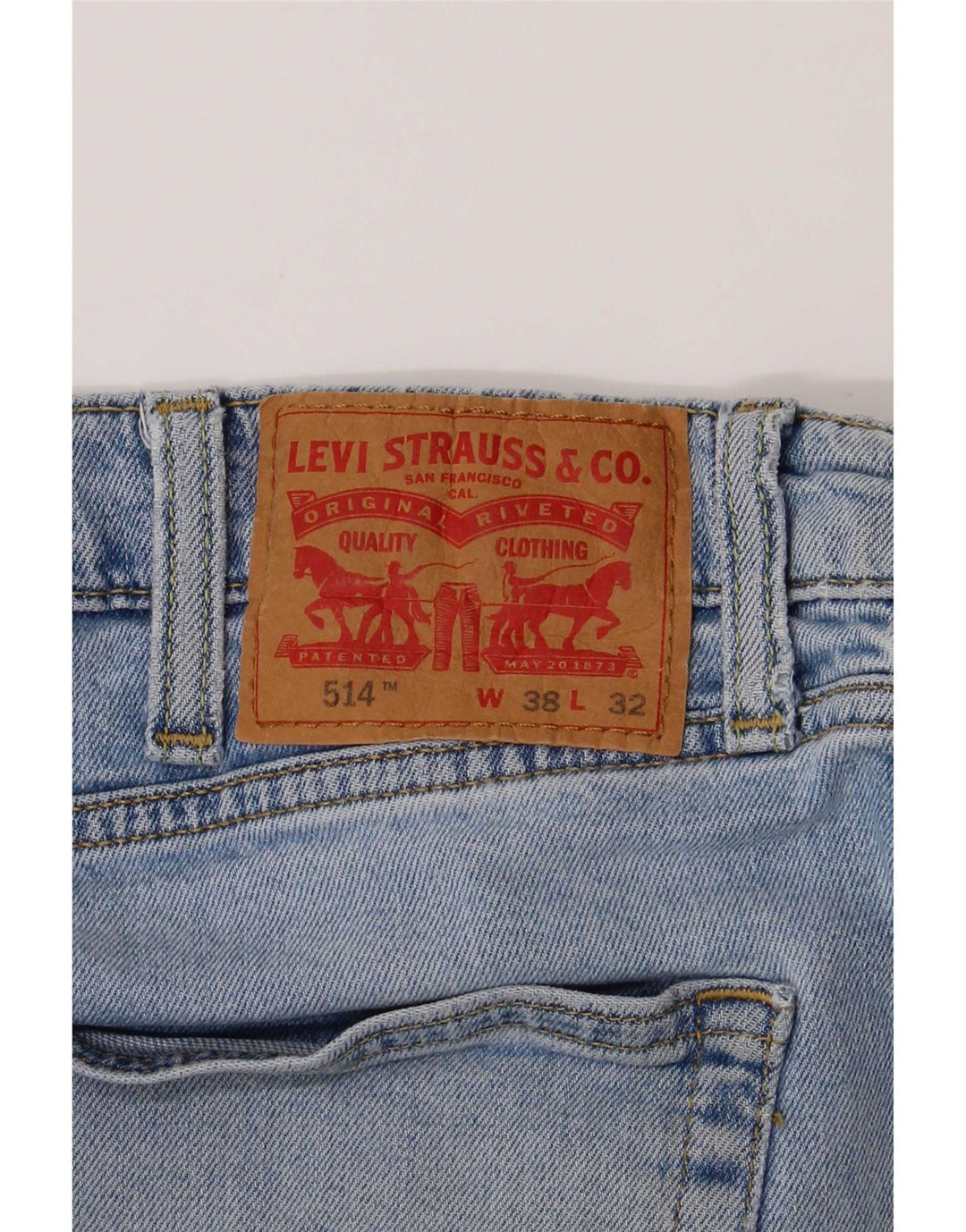 Levi's Jean Droit 514 Homme Bleu W38 L32 Coton