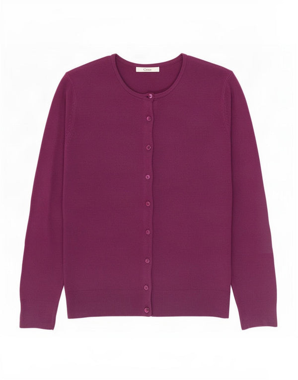 Marks & Spencer Pull Cardigan pour Femme UK 12 Acrylique Violet Moyen